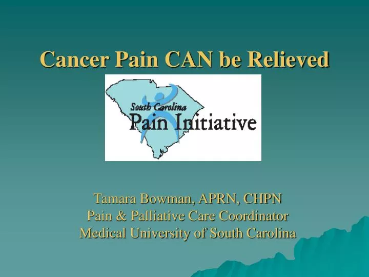 cancer pain can be relieved