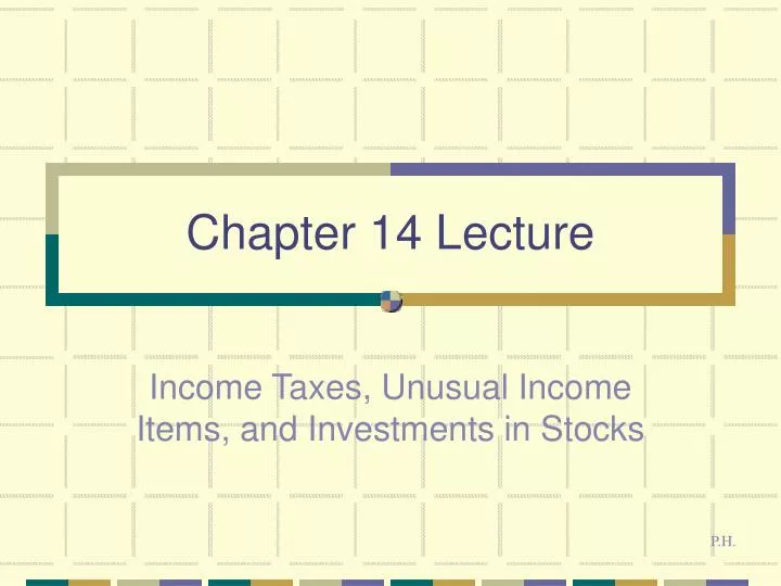 chapter 14 lecture