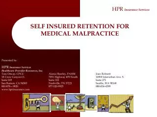Elements of Malpractice - Insurance