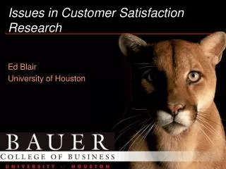 Issues in Customer Satisfaction Research