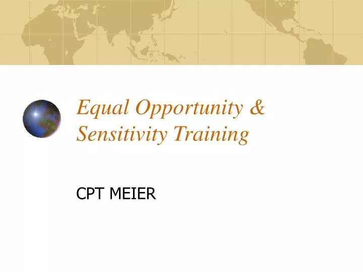 equal opportunity sensitivity training
