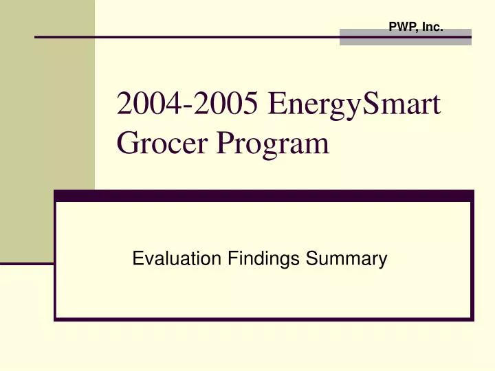 2004 2005 energysmart grocer program