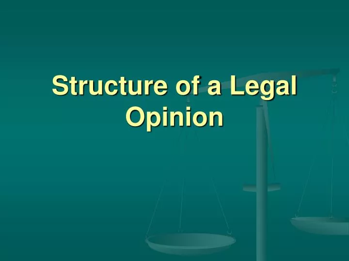 structure of a legal opinion
