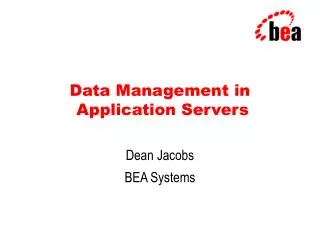Data Management in Application Servers