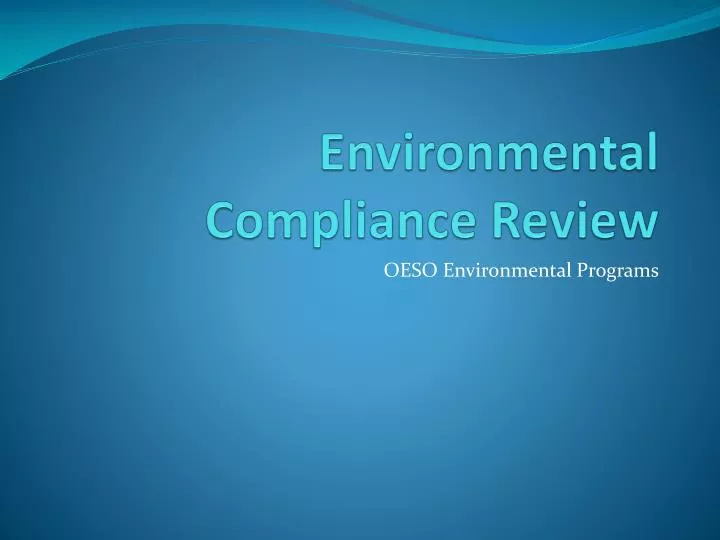 environmental compliance review