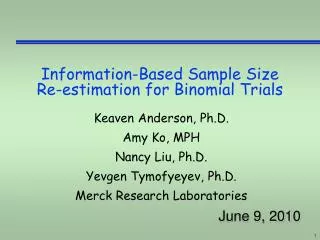 Information-Based Sample Size Re-estimation for Binomial Trials