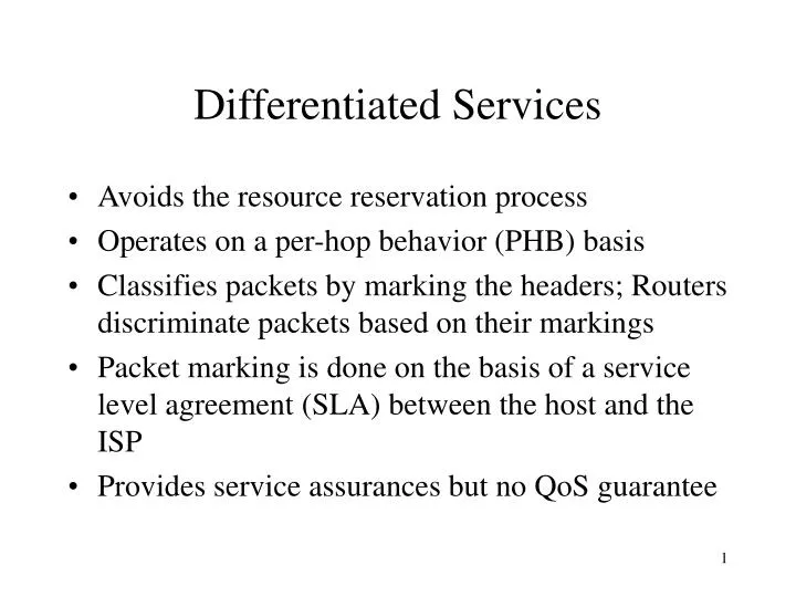 differentiated services