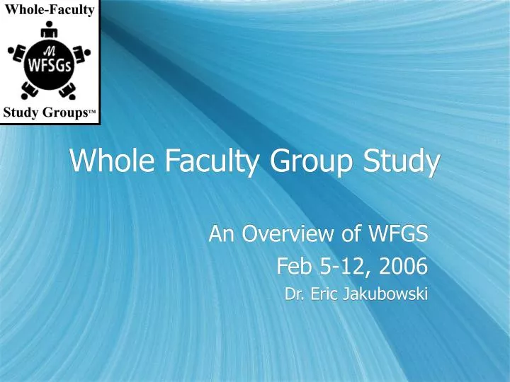 whole faculty group study