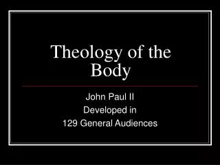 Theology of the Body