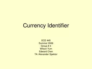 Currency Identifier