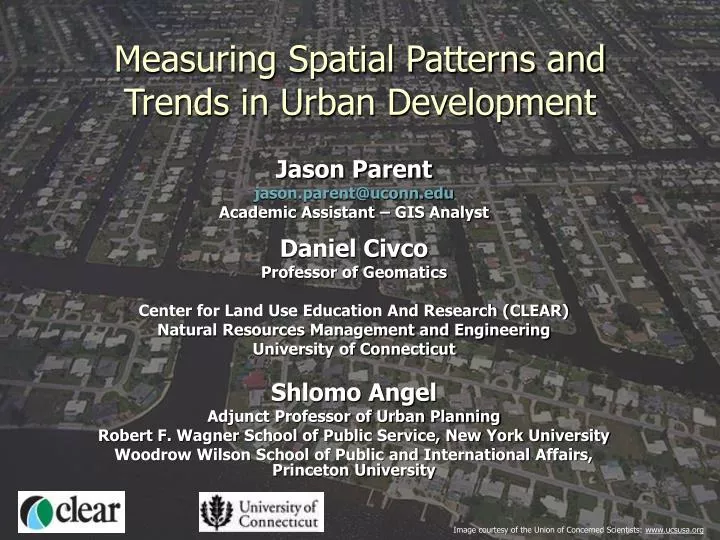 measuring spatial patterns and trends in urban development