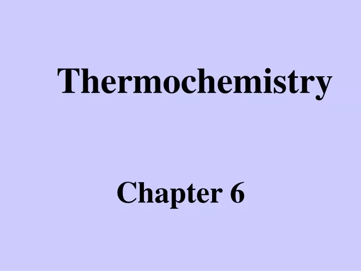 thermochemistry