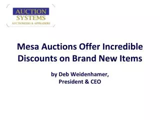 mesa auctions offer incredible discounts on brand new items
