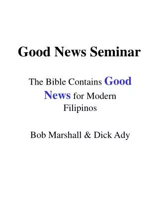 Good News Seminar