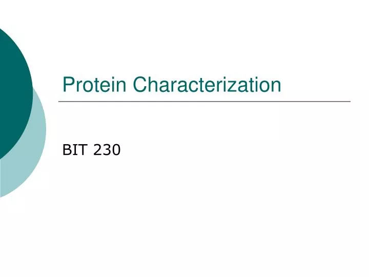 protein characterization