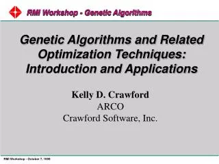 RMI Workshop - Genetic Algorithms