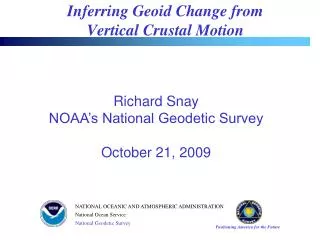 Inferring Geoid Change from Vertical Crustal Motion