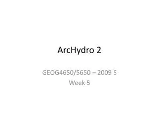 ArcHydro 2