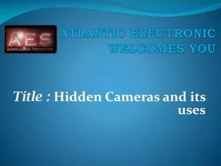 hidden cameras and its uses