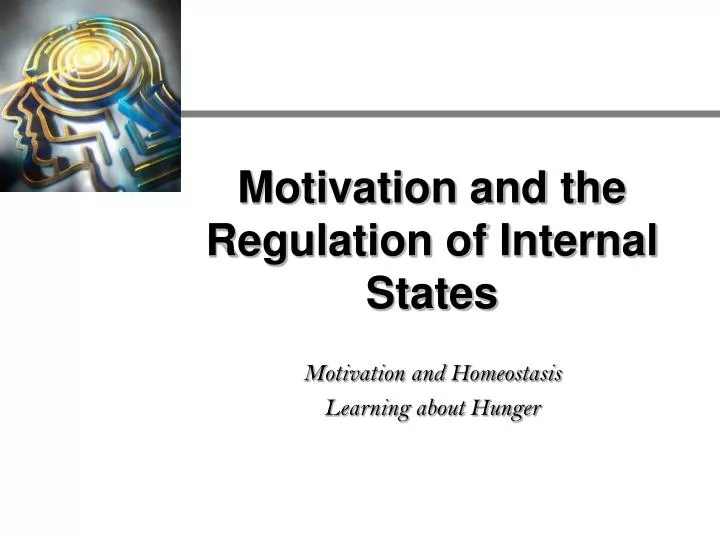 motivation and the regulation of internal states motivation and homeostasis learning about hunger