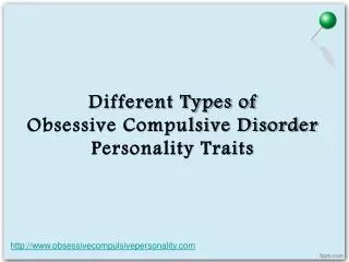 what are the different obsessive compulsive disorder persona