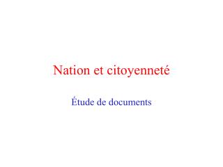 nation et citoyennet