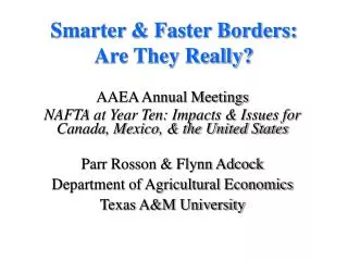 Smarter &amp; Faster Borders: Are They Really?