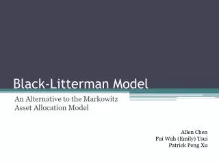 Black-Litterman Model