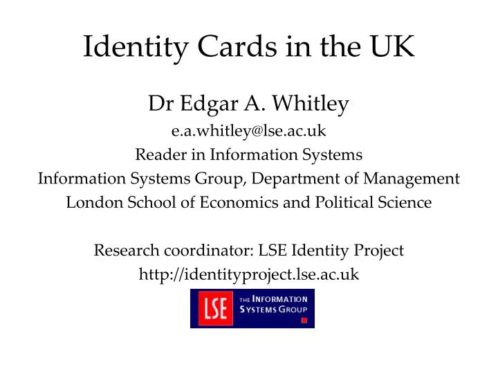 identity cards in the uk