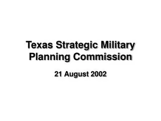 Texas Strategic Military Planning Commission