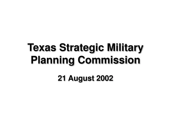 texas strategic military planning commission