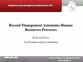 record management automates human resources processes
