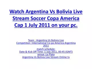 watch argentina vs bolivia live stream soccer copa america c