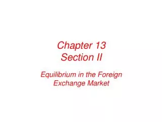 Chapter 13 Section II