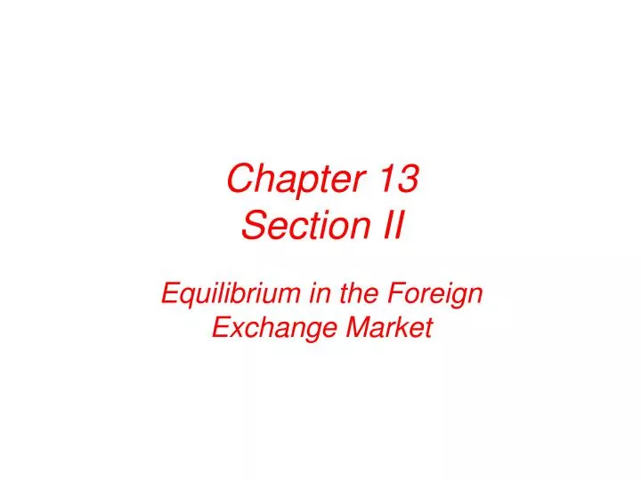 chapter 13 section ii