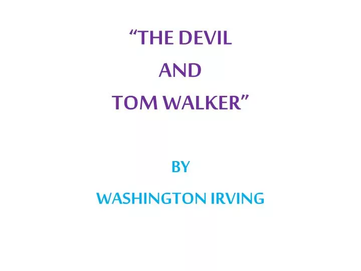 the devil and tom walker