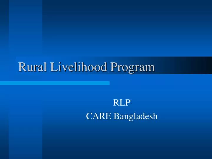 rural livelihood program