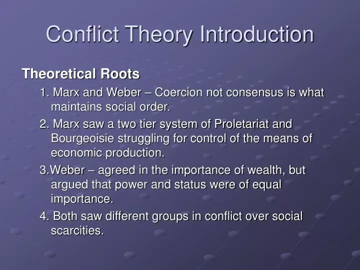 conflict theory introduction