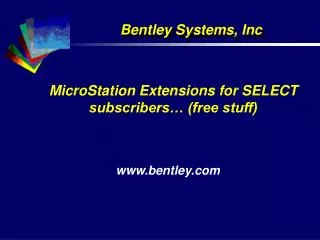MicroStation Extensions for SELECT subscribers… (free stuff)