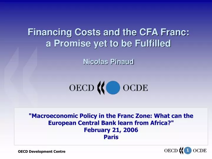 financing costs and the cfa franc a promise yet to be fulfilled nicolas pinaud