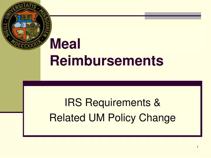 meal reimbursements