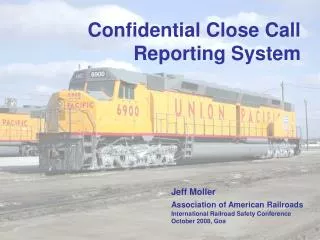 Confidential Close Call Reporting System