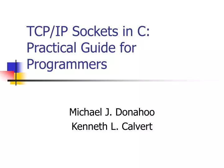 tcp ip sockets in c practical guide for programmers