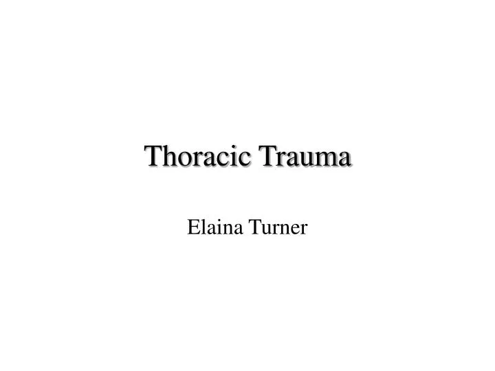 thoracic trauma