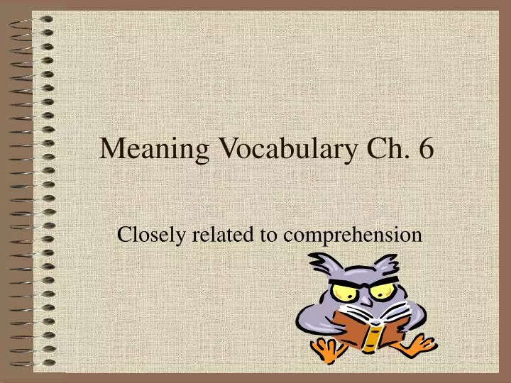 meaning vocabulary ch 6