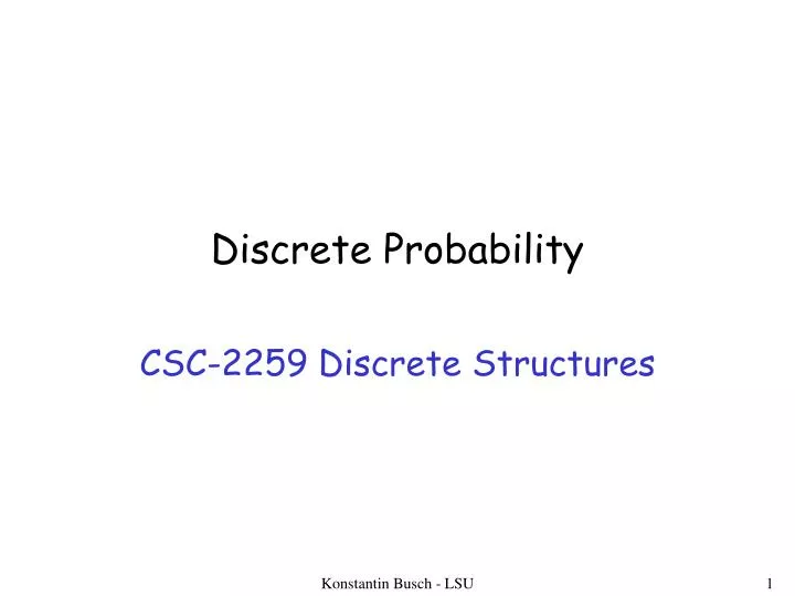discrete probability