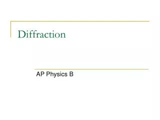 Diffraction