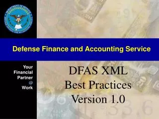 DFAS XML Best Practices Version 1.0