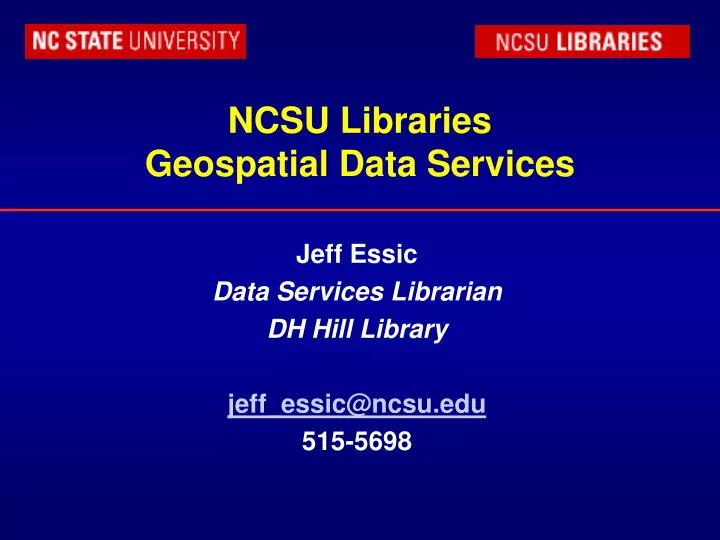 ncsu libraries geospatial data services