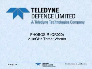 PHOBOS-R (QR020) 2-18GHz Threat Warner